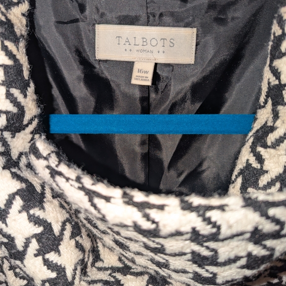 Talbots Black and White Houndstooth Blazer - Picture 6 of 7